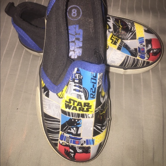 Boys 8 Star Wars Slip Ons - Picture 1 of 4